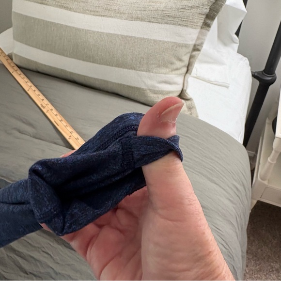 Lululemon Surge Warm 1/2 Zip Heathered Hero Blue. Size Medium. - Picture 10 of 14